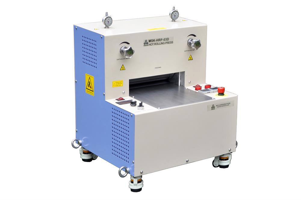 110°C Hot Rolling Press (8"D x10"W) w/ Dual Temp Controller (Ar Gas Compatible) - MSK-HRP-03D
