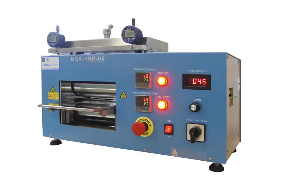 250°C 200mm Width Hot Rolling Press with 10 mm Adjustable Gap - MSK-HRP-05