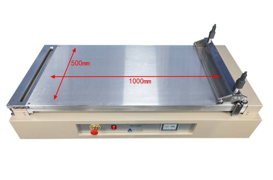 500mm-wide Tape Casting Sheet Coater (20"W°43"L) w/ Optional 120°C Vac. Bed & Doctor Blade or Slot Die - MSK-AFA-W500-AL