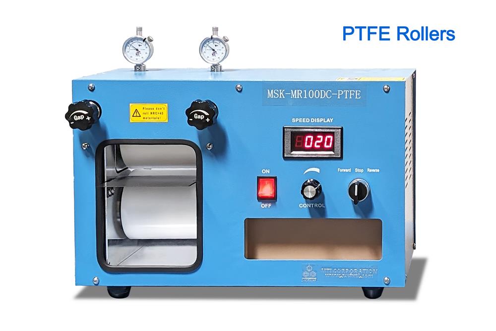 4" Width Electric Cold Roller Press with Optional Ceramic and PTFE Rollers-MSK-HRP-MR100DC