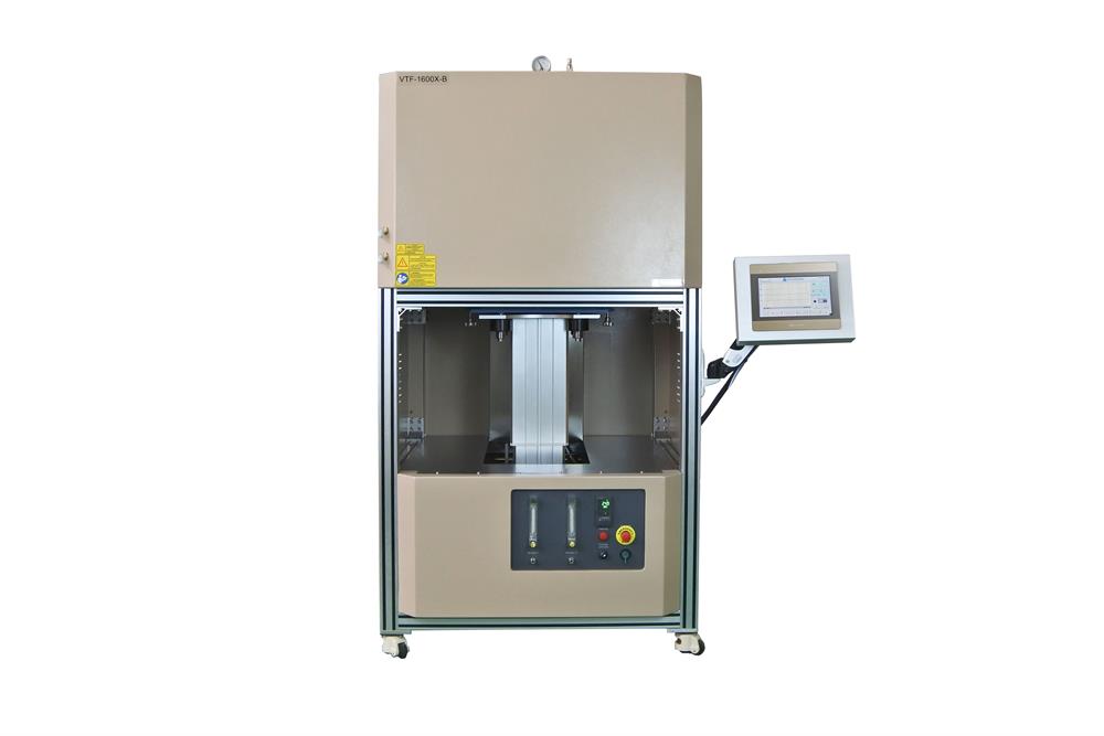 1700°C Vertical Atmosphere Controlled Furnace (11" I.D., 13 Liter) with Automatic Bottom Loading - VBF-1600X-B