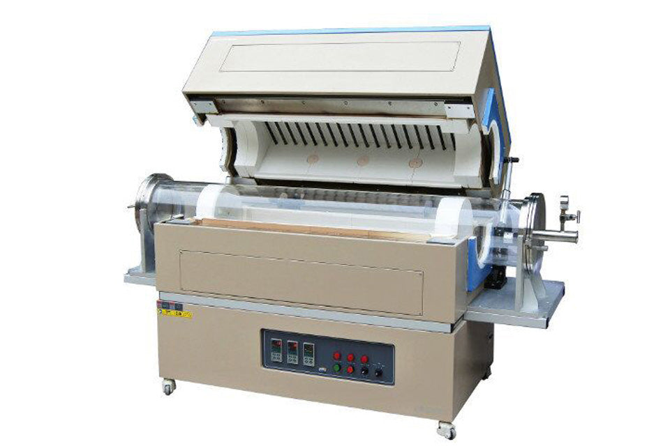 1200°C Three-Zone Tube Furnace w/ 11" or 15" Quartz tube & Hinged Type Flange - OTF-1100X-III