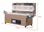 1200C 4-Zone Tube Furnace w/ Touch Screen Controller & Optional Quartz Tube & Flanges (OD 80 -130 mm) - OTF-1200X-IV