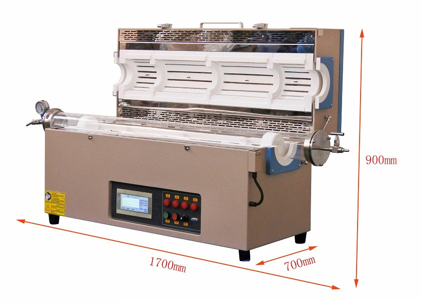 1200C 4-Zone Tube Furnace w/ Touch Screen Controller & Optional Quartz Tube & Flanges (OD 80 -130 mm) - OTF-1200X-IV