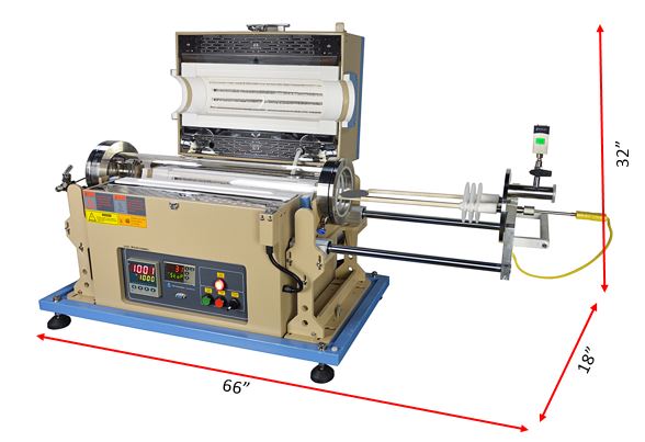 1200C Max. IR Heating 4" Tube Furnace with Sliding Flange - OTF1200XSF4