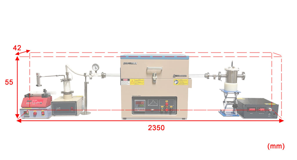 1.7MHz Ultrasonic Spray Pyrolysis Furnace 1200C Max. for Synthesis Nanoparticles - OTF-1200X-PGEP