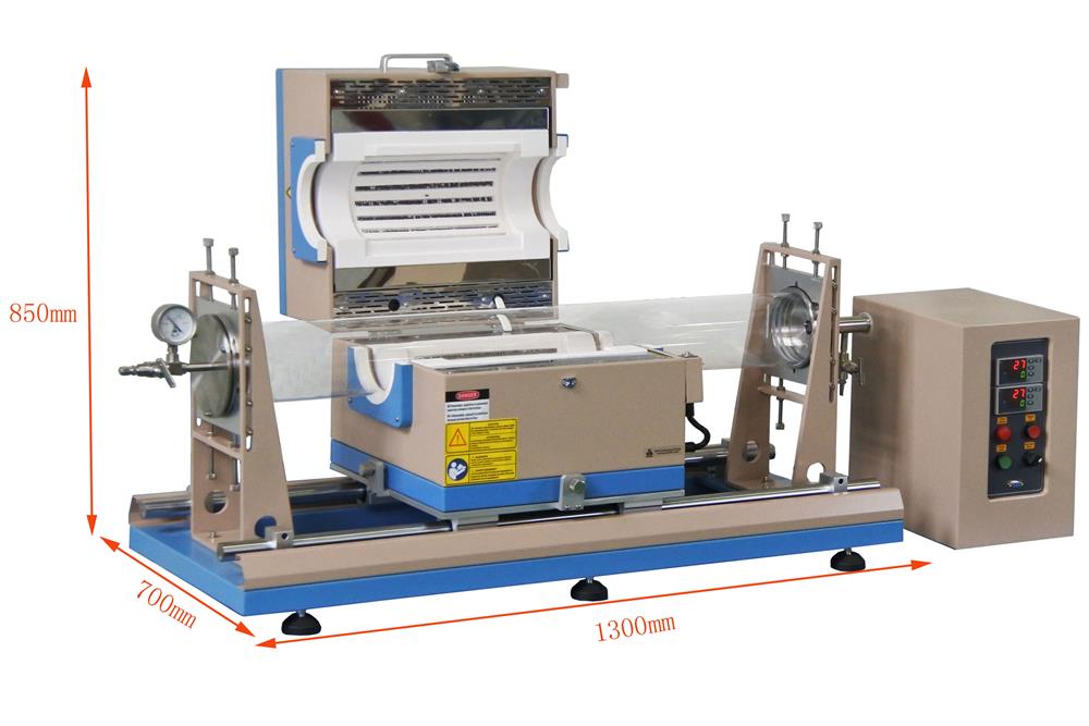 1200°C Max. 5" Sliding Tube Furnace for Rapidly Thermal Processing - OTF-1200X-RTP-5S