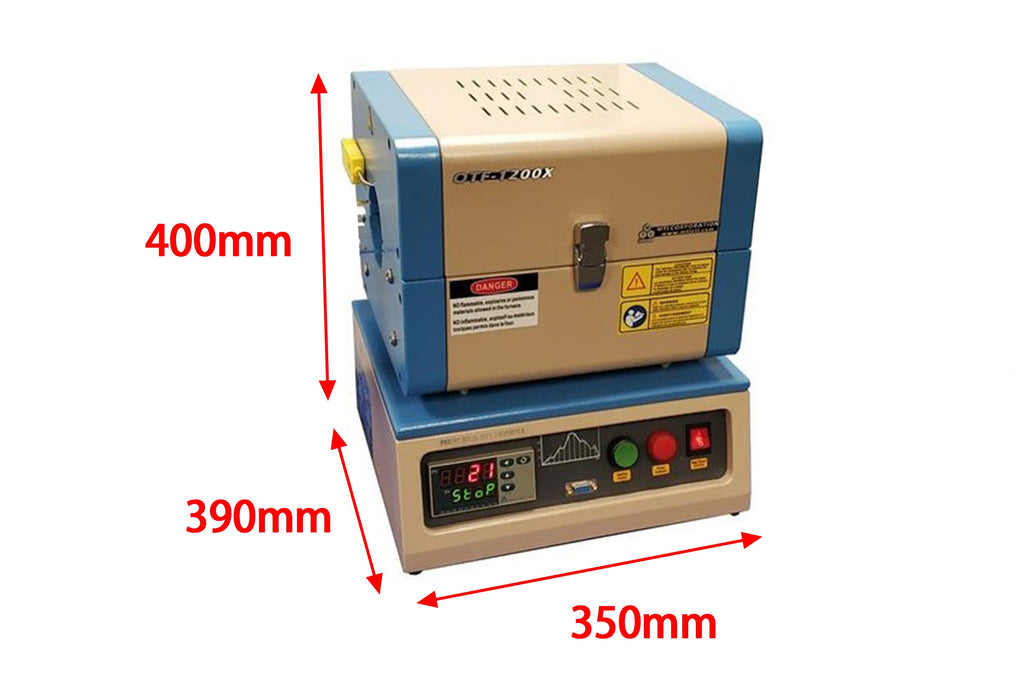 1100°C Vertical Split Furnace (1- 2" Dia.) w/ Temperature Controller - OTF1200XSVT-NT