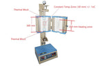 Compact Vertical Split 1" or 2" Quartz Tube Furnace with SS Vacuum Flanges - OTF1200XSVT