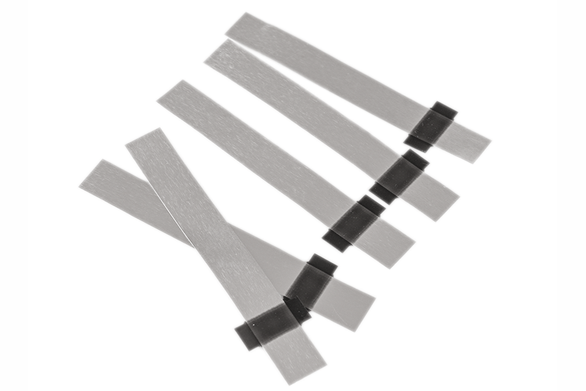 8mm Width Aluminum Tab with Adhesive Polymer Tap as Positive Terminal for Pouch Cell, 50pcs/Box - PLiB-ATC8