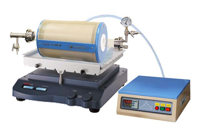 Rocking Tube Furnace with Quartz Tube & Vacuum Flange (Optional 1-2" ) - GSL1100XSK