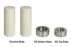 A Pair of Alumina Pushing/Supporting Rods with Top and Bottom Bases for YLJ-HP7 - Rod-AL