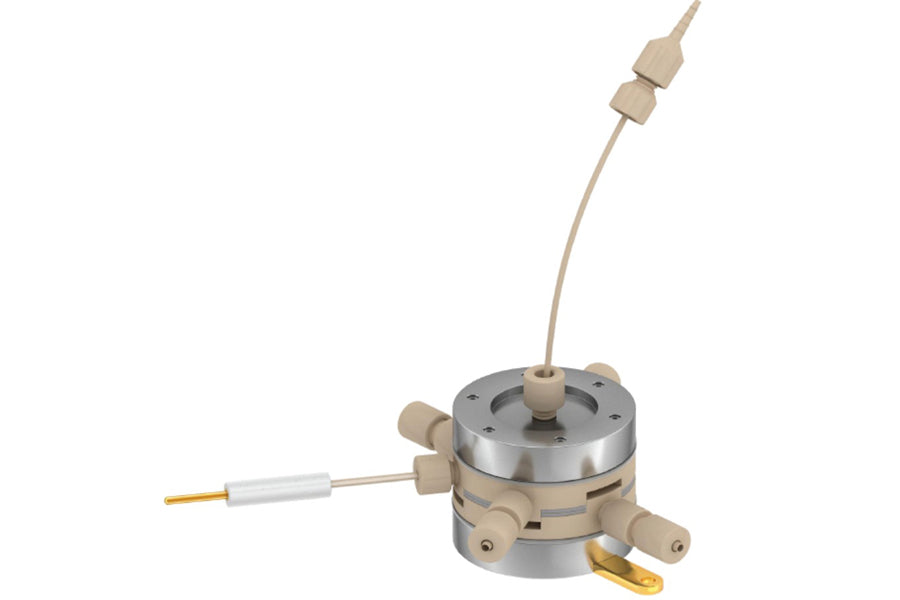 Split Electrochemical Flow Cell with Three-Electrode Configuration for In-situ Mass Spectrometry Research - SEFC-TEC-MS