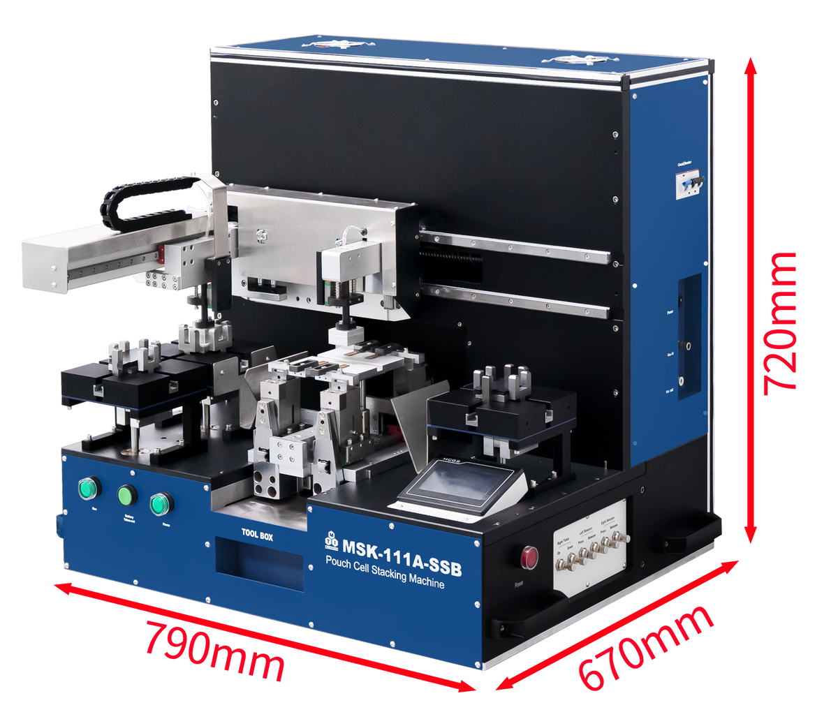 Pouch Cell Stacking Machine for Solid State Battery up to 100L x 90 W (mm) - MSK-111A-SSB