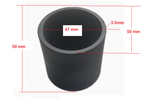SiC Crucible: 50 OD x 43 ID x 50 H (mm) 67 mL - CSiC50D50H