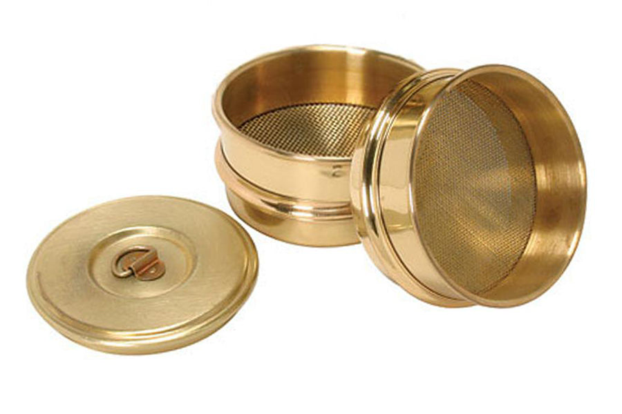 3" Dia. Sieve Set, No. 200 & 450 Mesh with Lid and Bottom Pan - Sieve-2045