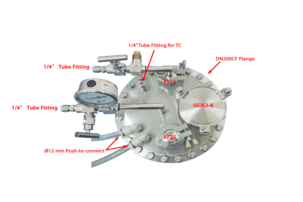 1100°C 8" ID Chamber Vacuum Furnace VBF-800X-HV