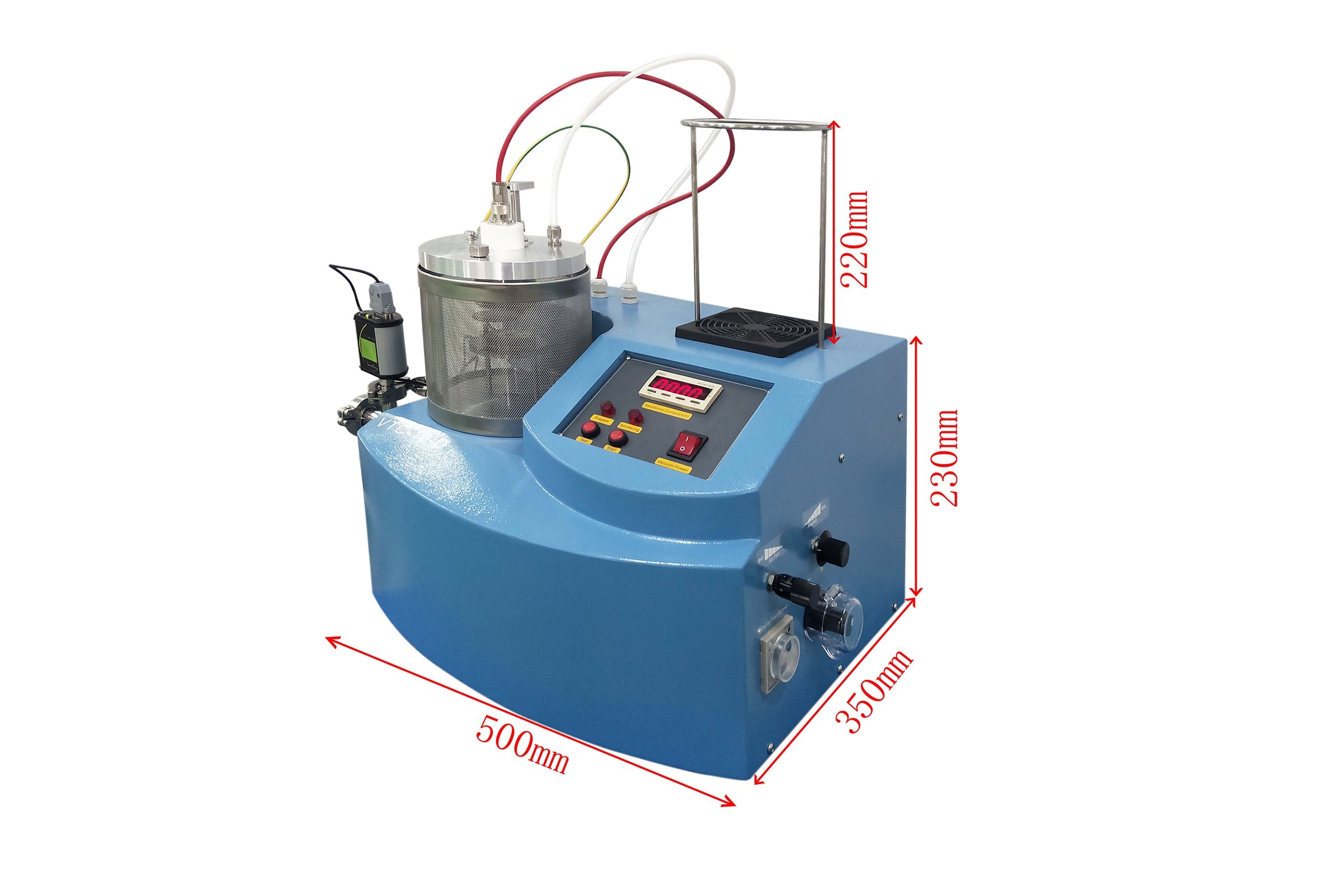 Compact DC Magnetron Sputtering Coater With Gold Target for Noble Metal Coating-VTC-16-D