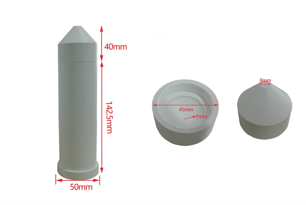 Boron Nitride Crucible with Discharging Nozzle for Melt Spinning: Upto 2000C - CB-VTC500