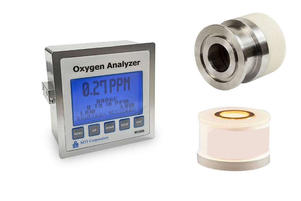 Trace Oxygen Analyzer (0 - 1000ppm) with KF40 & Flow Housings - W1000