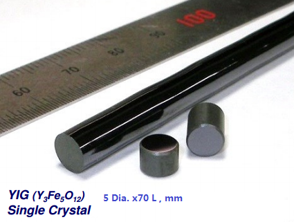 YIG single crystal substrate, one side polished, (111), 5 mm dia. x 0.5 mm