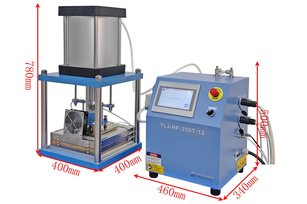 1.6T Lamination Press 200C w/ Precision Pressure Controller Optional 12x12" or 20"x20" - YLJ-HP-200L