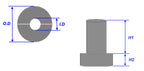 Fiber Alumina Tube Adaptor for OTF1200X Tube Furnace of 60mm Processing Tube (A Pair) - F-adaptor-D60
