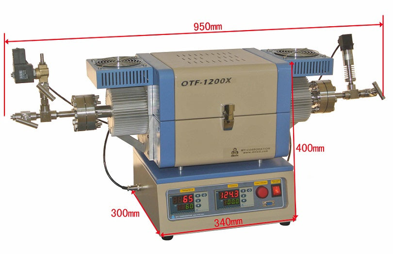 Compact High Pressure Gas Tube Furnace (HIP) with 12 or 20 mm ID. up to 1100C-OTF-1200X-S-HP-30A