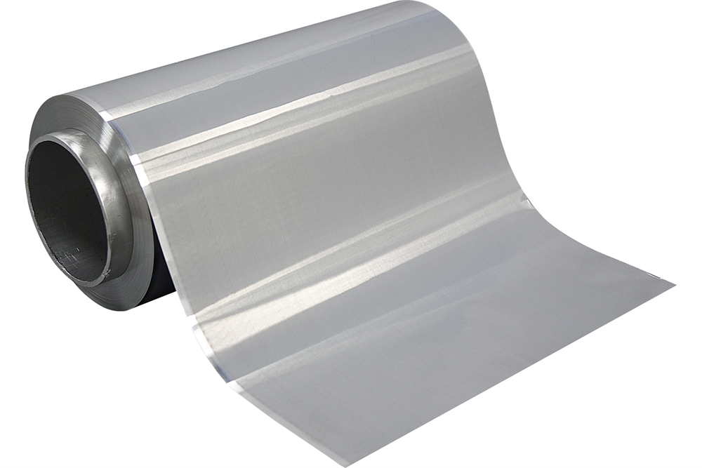 Etched Aluminum Foil as Cathode Current Collector (250mm W x 20um T) for Dry Electrode Battery, 1.5 kg/roll - bcaf-20u-250-E