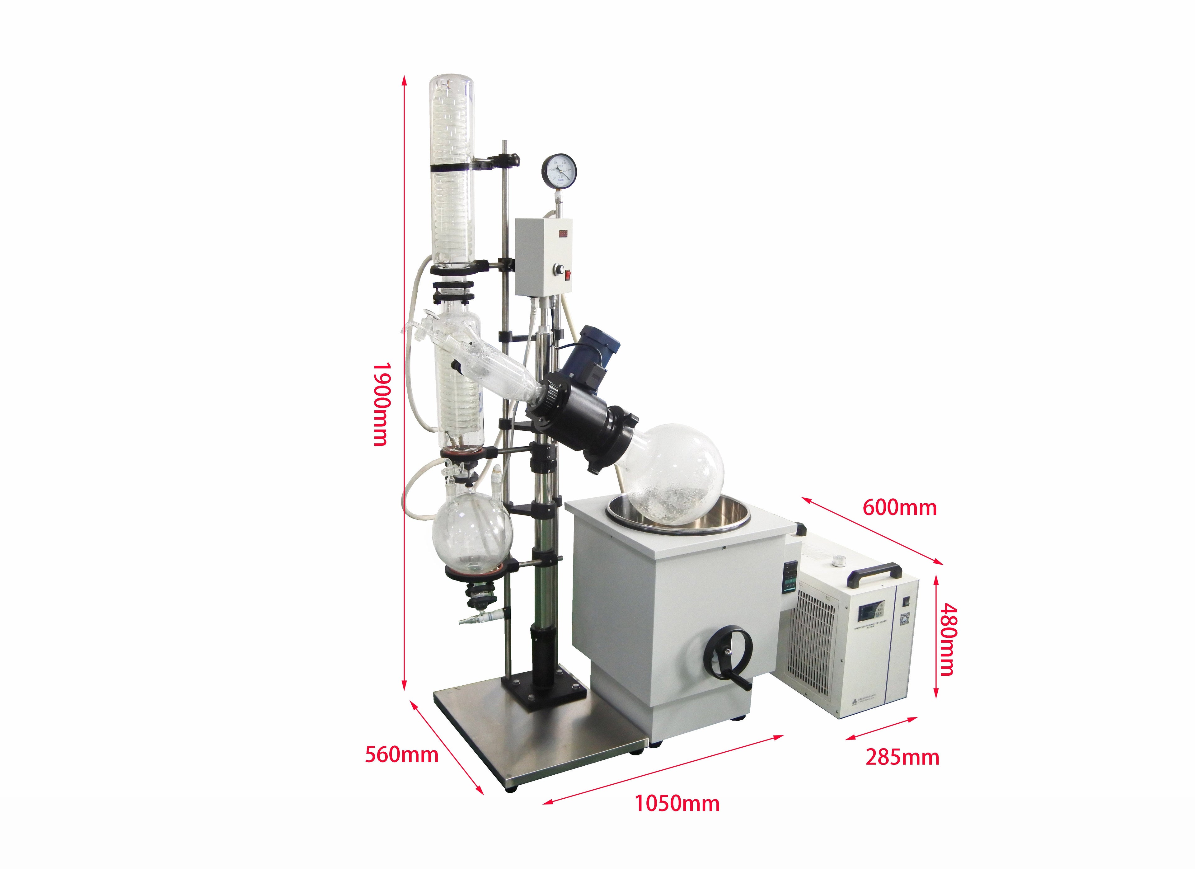 10L Rotary Evaporating and Distilling System w/ Water Chiller & Vac. Pump - RE-1002