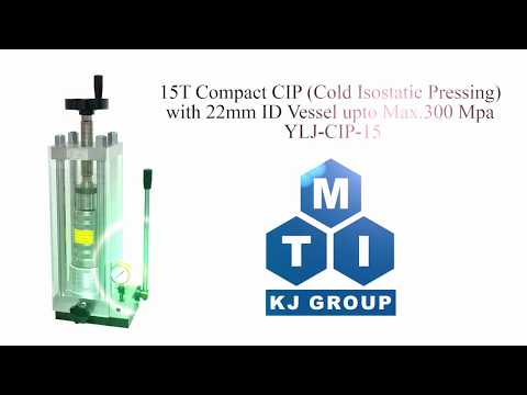 Compact CIP with 22mm ID Vessel Max. 380 Mpa for use in Glovebox - YLJ-CIP-15