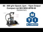 Compact Jet Mill, Speed 50 - 500 g/hr - MSK- BPM-50
