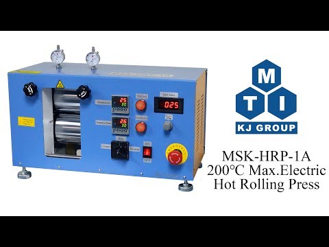 200C Max. 4" Width Electric Hot Rolling Press w/ Variable Speed - (Ar Gas Compatible) - MSK-HRP-1A