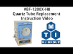 1100°C Max 8" OD 7.6 L Quartz Chamber Furnace - VBF1200XH8