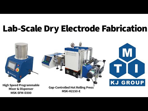 Gap-Controlled Hot Rolling Press (6" W x 4"Dia., Max. 200℃) for Dry Electrode Battery, Glovebox Compatible - MSK-H2150-E