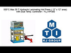 200°C Max 40 T Precision Laminating Hot Press (12" x 12" area) with Electric Hydraulic Pump - YLJ-HP300E