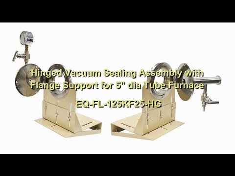 Hinged Vacuum Sealing Assembly with Flange Support for 130 mm 5" dia Tube Furnace - FL125KF25H