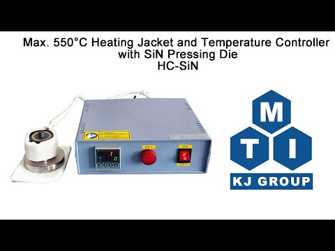 550 °C Max Hot Pellet Press with Si3N4 Die and 5T Digital Pressure & Temp. Control - YLJ-HP2