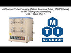 1200C Max 6 Channel Tube Furnace (50mm Quartz Tube) for Hi-Throughput Annealing - GSL-1200X-MGI-6