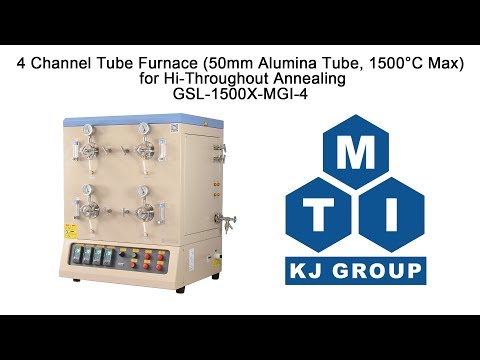 1200C Max 6 Channel Tube Furnace (50mm Quartz Tube) for Hi-Throughput Annealing - GSL-1200X-MGI-6