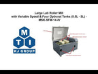 Large Lab Roller Mill with Variable Speed & Four Optional Tanks - MSK-SFM-14-IV