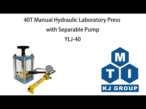 40T  Manual Hydraulic Laboratory Press with Separable Pump - YLJ-40