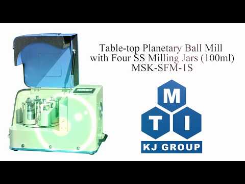 Touchscreen Programmable Planetary Ball Mill w/ Optional Milling Jars (4x100ml) - MSK-SFM-1S