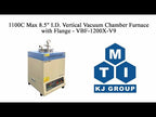 1100C Max Vertical Vacuum Furnace with Flange (8" OD Quartz Chamber) - VBF-1200X-V9