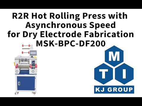 Hot Rolling Press with Asynchronous Speed for Dry Electrode / Solid State Electrolyte Fabrication (Max. 200mm W, 15T, 200 °C) - MSK-BPC-DF200