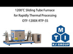 1200°C Max. 5" Sliding Tube Furnace for Rapidly Thermal Processing - OTF-1200X-RTP-5S