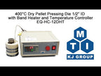 400C Max. Alloy Pellet Pressing Die 1/2" ID w/ Band Heater and Temperature Controller - HC-12DHT