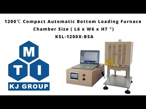 1200℃ Compact Automatic Bottom Loading Furnace ( L6 x W6 x H7 ") with Precision Controller - KSL-1200X-BSA