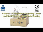 Compact DC Magnetron Sputtering Coater With Gold Target for Noble Metal Coating-VTC-16-D