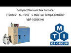 Vacuum Box Furnace (10x8x5", 6L, 1050°C or 1500oC Max, 10-4 torr ) w/ Temp Controller - VBF-1050X-H6